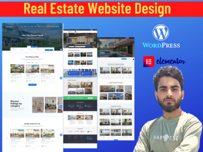You will get Real Estate Website Design On WordPress | Real Estate Website | Elementor