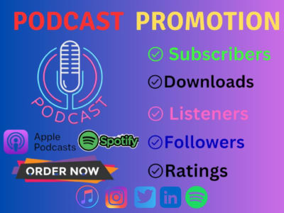 Get organic Apple podcast promotion for huge Downloads and Ratings