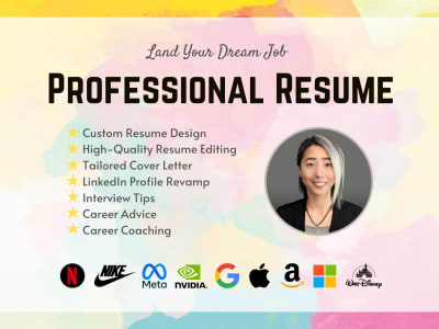 A eye-catching and high-quality Resume, CV and LinkedIn Profile