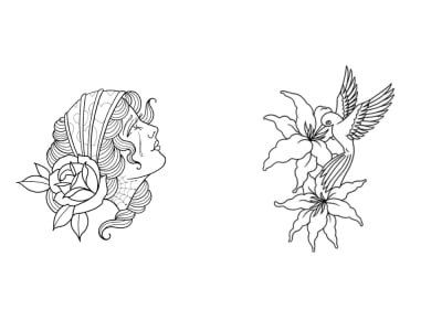 Unique, minimalist professional tattoo designs by a tattoo artist