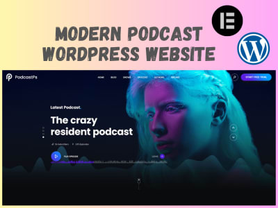 A responsive WordPress podcast Website. Video, Audio, Music, Radio Website