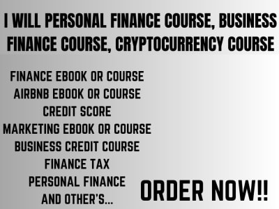 Personal finance course, business finance course, cryptocurrency course