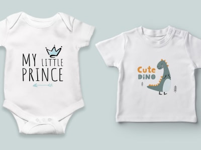Unique cute clothing badges prints for kids clothing