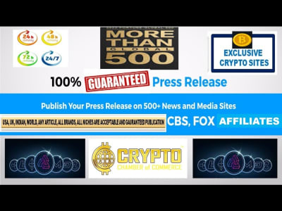 Fast crypto press release marketing on over 500 news sites crypto promotion