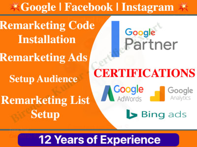 A Google Ads Remarketing Expert / Facebook Retargeting Ads PPC Specialist