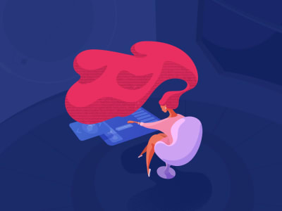 An eye-catching vector illustration of people