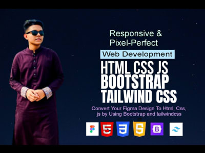 Figma converted into Html, CSS & JS websites using Bootstrap or ...