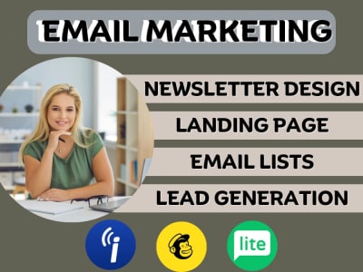 Email marketing newsletter landing page via icontact mailchimp mailerlite