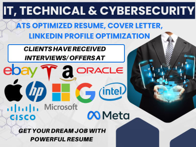 IT & Technology Resume/CV, Cover Letter, LinkedIn Optimization