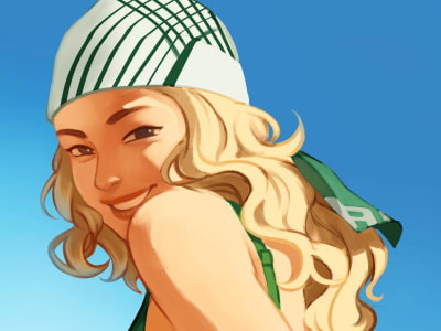 Unique Digital Portrait Illustration in anime/semirealistic style!