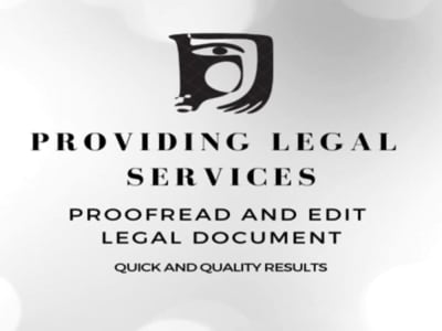 Assistance in preparing, proofreading, and editing legal documents.