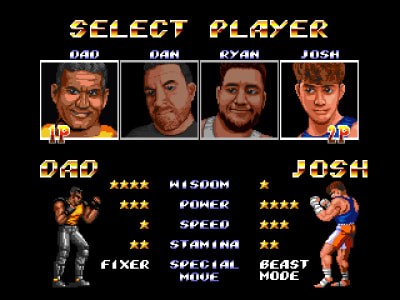 A pixel art portrait in the style of a retro SNES or SEGA game