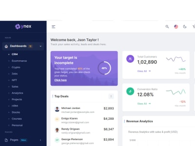 Design and develop PHP laravel custom CRM admin dashboard and web app ...