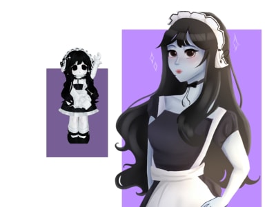 Draw your roblox, minecraft, or any avatar into anime art by