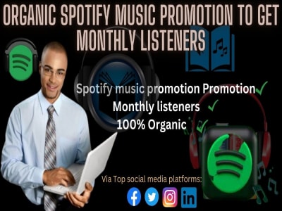 Organic spotify music promotion to get monthly listeners
