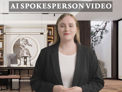 Ai spokesperson video like a human in any language