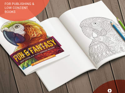 Coloring book cover design for Amazon KDP