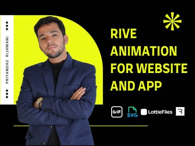 Custom Rive Animation Lottie/Rive Animation for Website and Apps