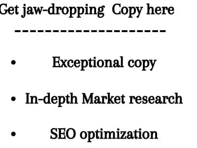 Only the copywriting you will ever need