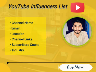 YouTube influencers for any targeted Niche