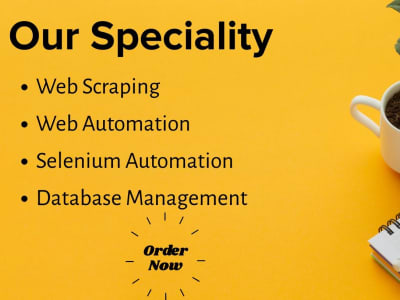 Web Scraping, Data Extraction, Data Scraping and Web Automation service
