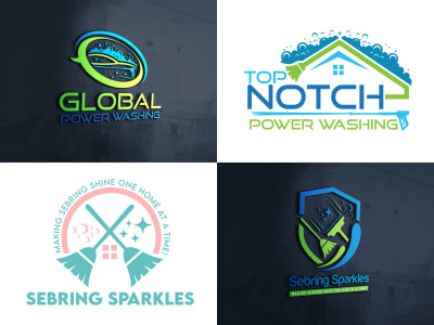Home cleaning, Pressure washing, car washing and cleaning services logo