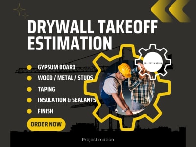 Drywall takeoff estimation for commercial contractor