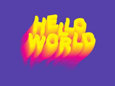 Modern typography and 3D text design for t-shirts or business presentation