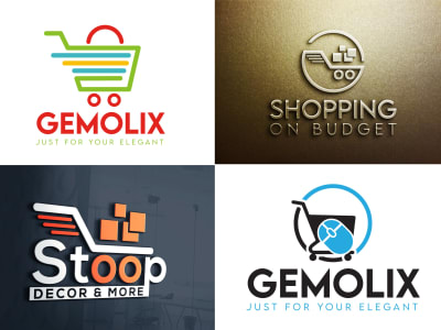 Modern Minimalist Attractive  Ecommerce Online Store and Shopping Logo
