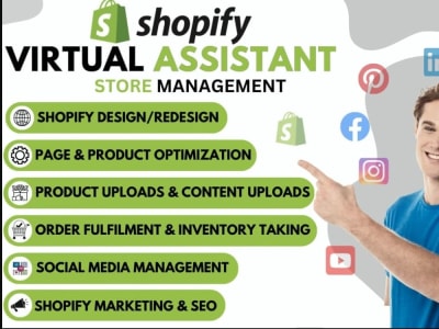 Shopify Virtual Assistant, Shopify Customer Support, Store Management VA