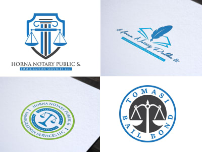 Creative and professional Legal law attorney notary logo
