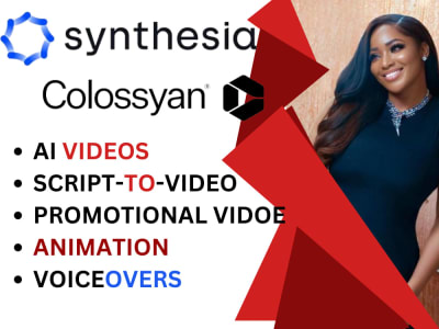 Synthesia ai video creation, Colossayan ai video creation, Ai Spokesperson.