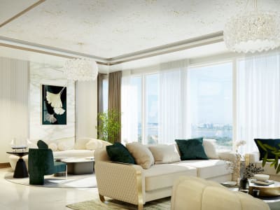 A high-quality 3D interior render