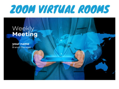 Professional Zoom virtual background for virtual meetings and webinars