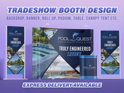 A Premium Trade Show Booth Design, Backdrop, Exhibition Banner, Tent Design