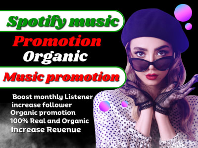 Real Organic 40,000 Spotify followers, streaming and Music Promotion