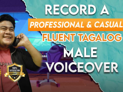 A professional and casual voiceover