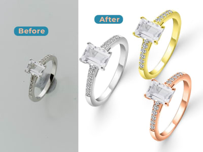 Jewelry retouching background removal, jewelry photo editing and retouching