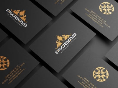 Minimalistic professional business card. Modern luxury design