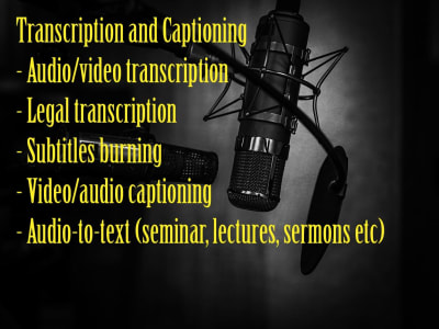 Professional transcription and captions for audio content