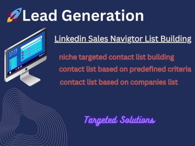 Linkedin Sales Navigator | Targeted Lead List, Email Lists, Contact List