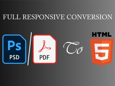 1 page PSD/PDF to HTML