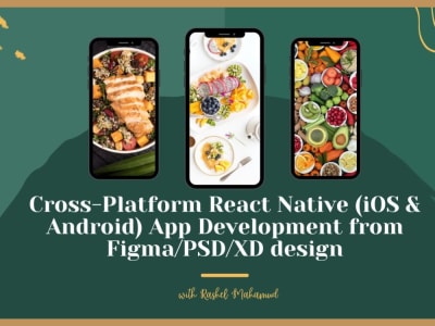 React Native (iOS & Android) App Development from Figma/PSD/XD design