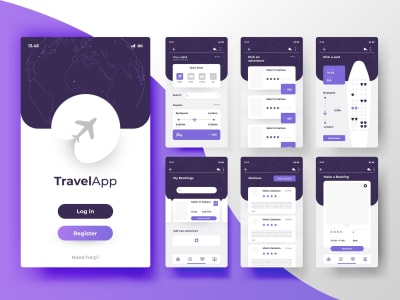 Taxi booking app, car, travel, and rental booking apps