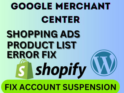Google shopping setup and fix Google merchant center error