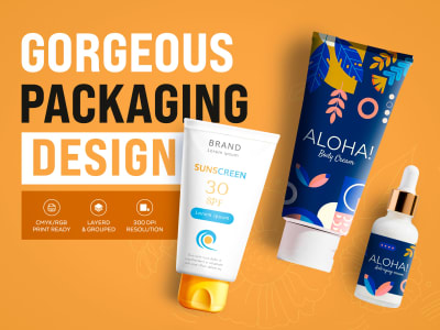 Minimal box design, product packaging design, product label design