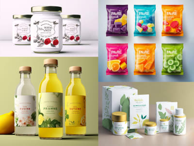 Minimal box design, product packaging design, product label design