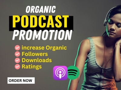 Organic Apple podcast Promotion for huge Downloads and Ratings