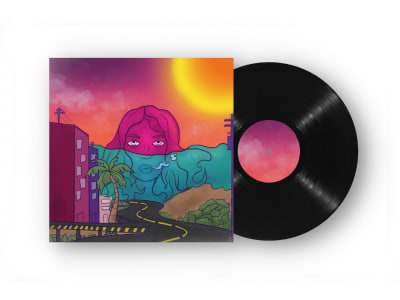 Psychedelic, trippy album cover
