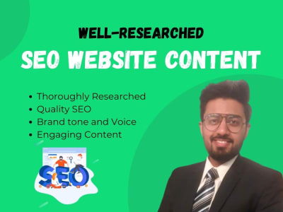 I will be your SEO website content writer and copywriter